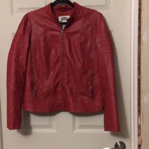 Red pleather jacket